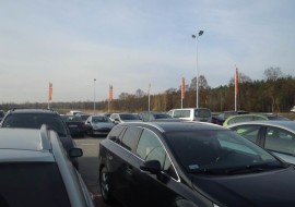 parking at the parking lot at modlin airport
