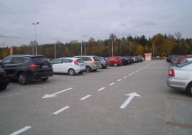 cars at the parking lot at modlin airport
